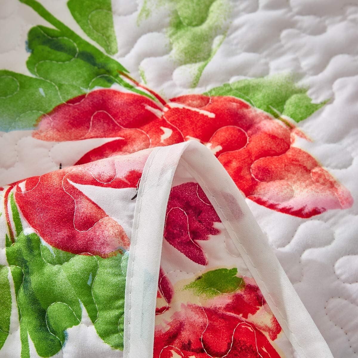 Elegant 3-Piece King Floral Quilt Set - Soft Reversible Coverlet for All Seasons