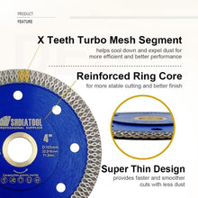 Load image into Gallery viewer, 8-Inch Diamond Saw Blade for Porcelain, Ceramic, Granite &amp; Marble Cutting