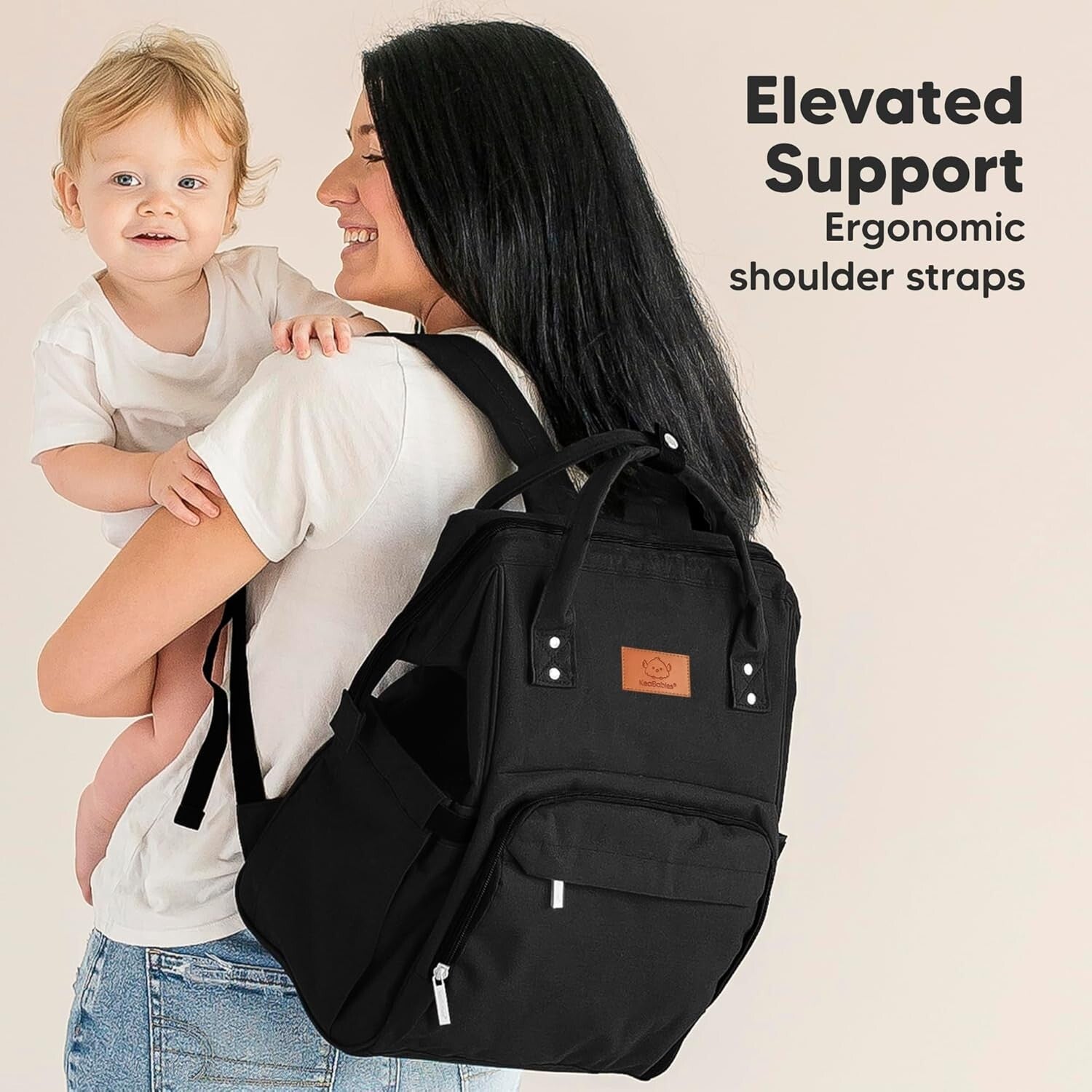 Durable Water-Resistant Diaper Backpack - Spacious and Hands-Free for Parents