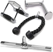 Load image into Gallery viewer, Versatile Tricep Press Down Cable Machine Attachment Set for Home Gym Workouts