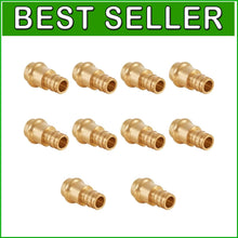 Load image into Gallery viewer, Pack of 10 1/2" Brass PEX-A Expansion Couplings for Reliable Pipe Connections