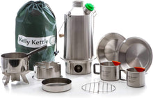Load image into Gallery viewer, Ultimate 54 oz Camp Kettle – Lightweight Stainless Steel with Whistle for Safety