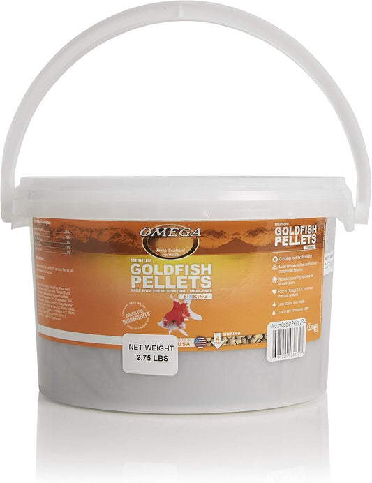 Sustainable Sinking Goldfish Pellets - 2.75 lb Bucket, All Life Stages Nutrition