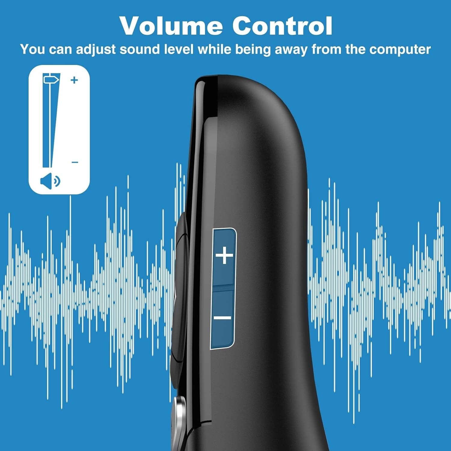 2-in-1 USB Type C Wireless Presentation Clicker - Advanced Highlight & Magnifier