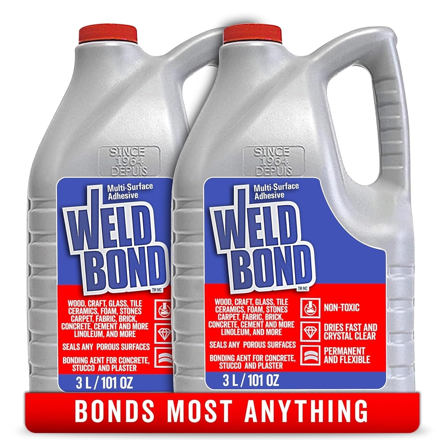 Versatile Non-Toxic Glue – Bonds Most Anything! 3L/101 oz - For All Surfaces