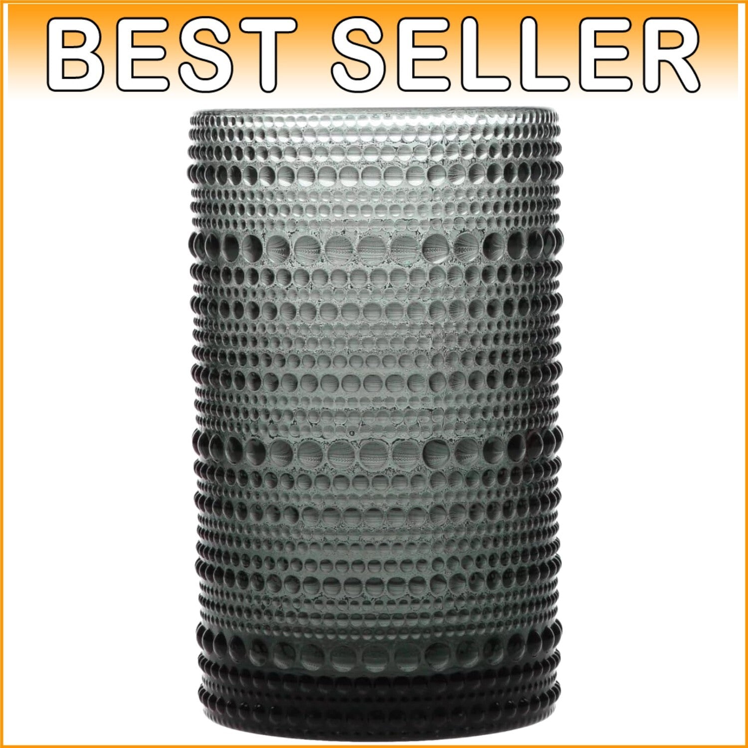 Elegant Vintage Hobnail Iced Beverage Glasses - 13oz Set of 6, Dishwasher Safe