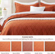 Load image into Gallery viewer, Geometric King Quilt Set - Lightweight 3 Piece Coverlet with Shams, 98''x106''