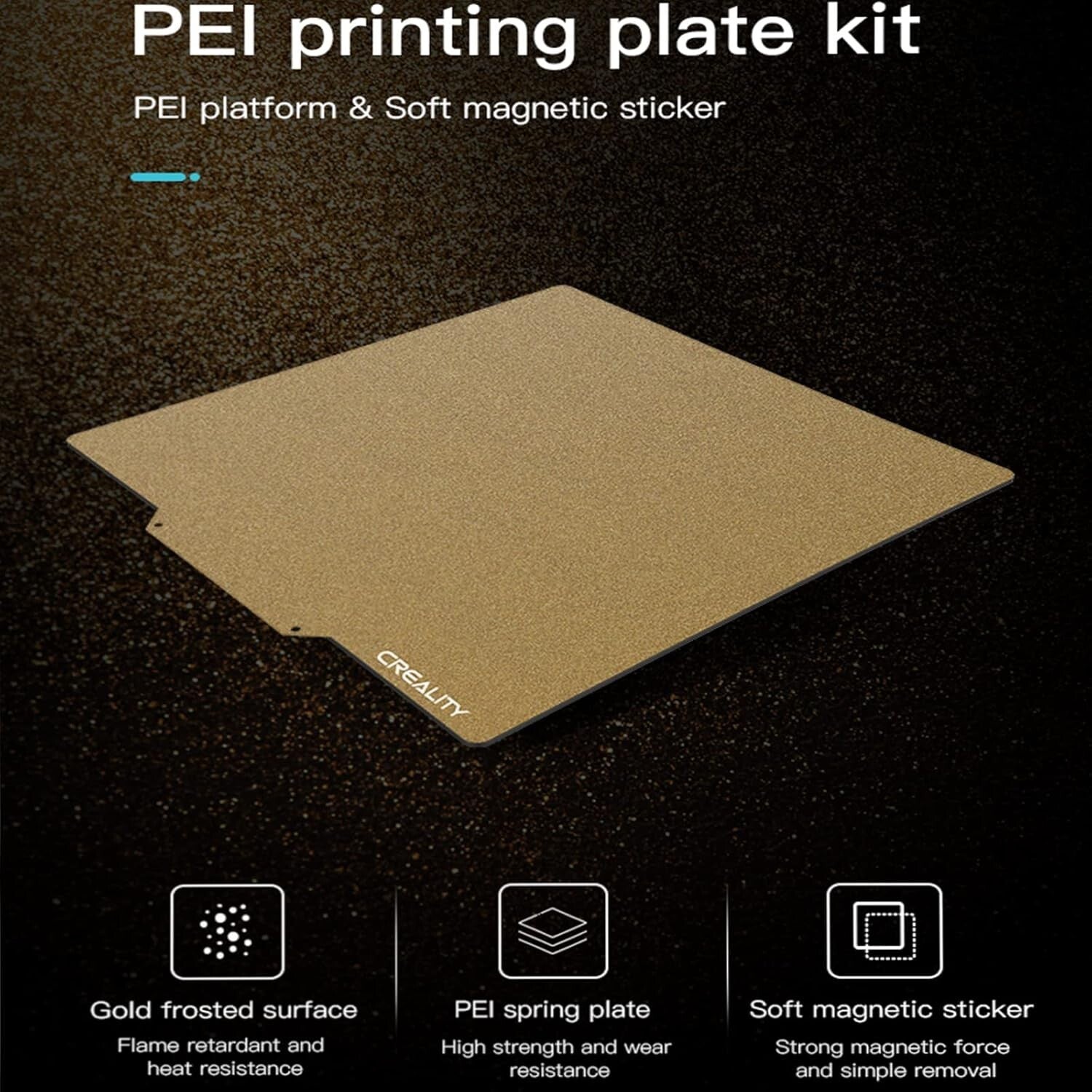 Ender 5 Plus PEI Print Bed Kit - Frosted Surface & Magnetic Steel Platform