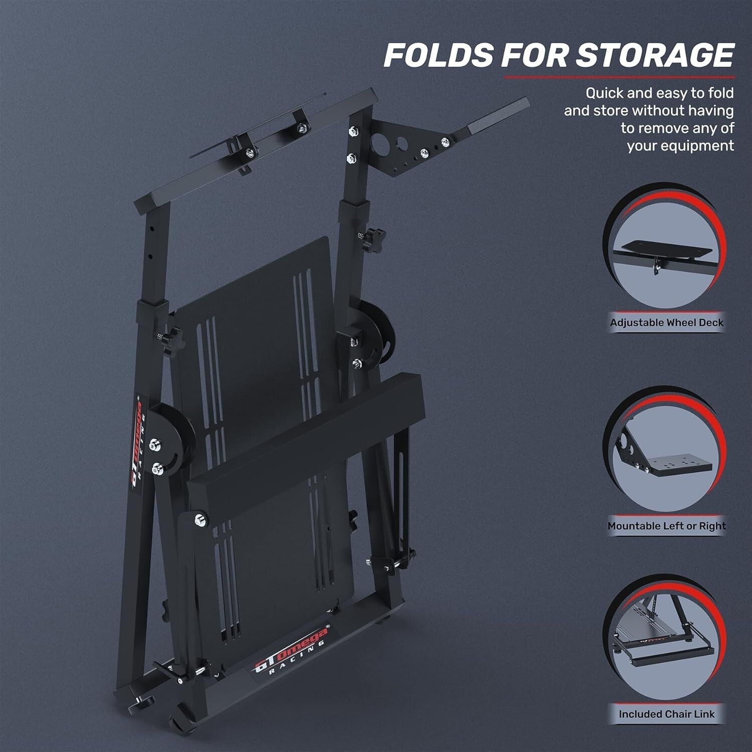 Sturdy X-Frame Racing Wheel Stand for Sim Gaming Enthusiasts - Compact & Durable