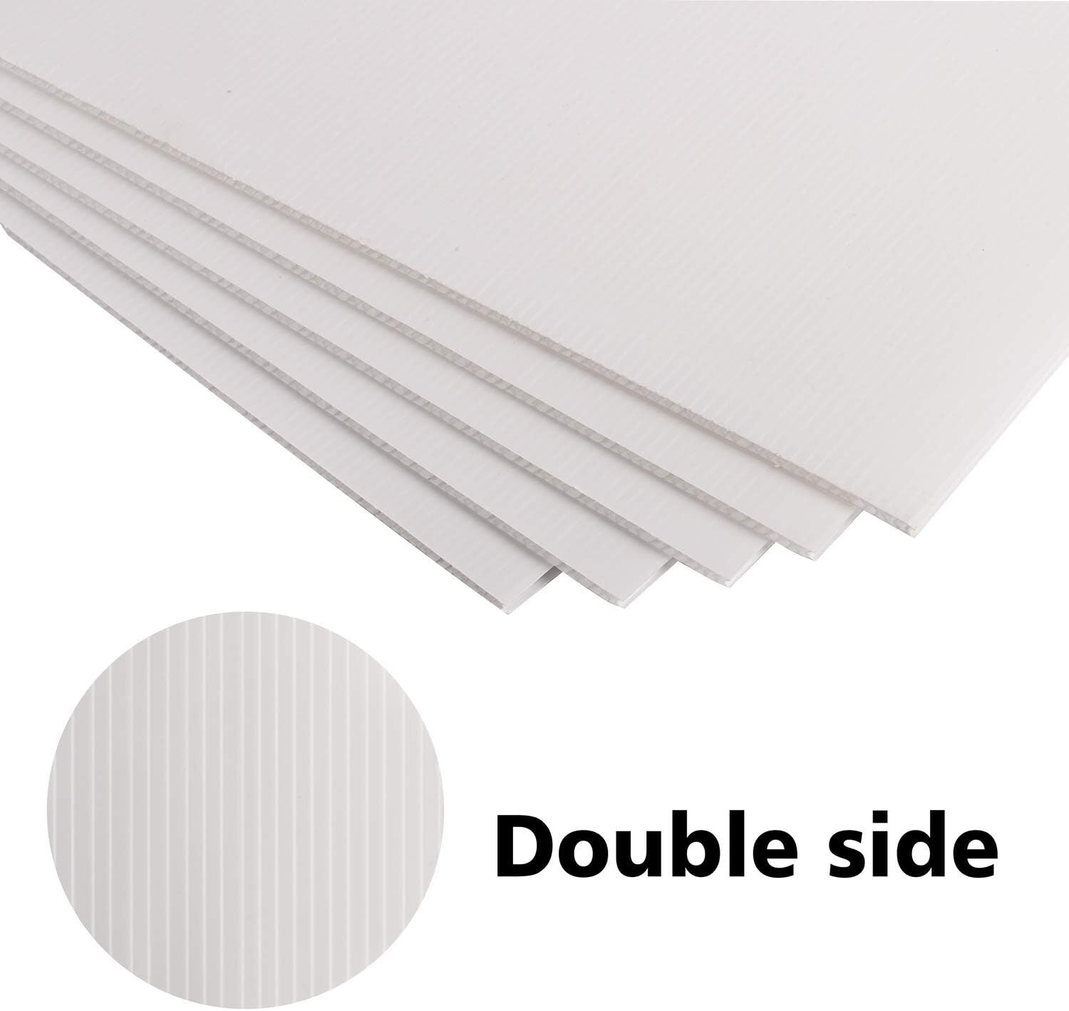 Customizable Waterproof Plastic Sheets - 5 Pack of 24x36 Inch Double-Sided Signs