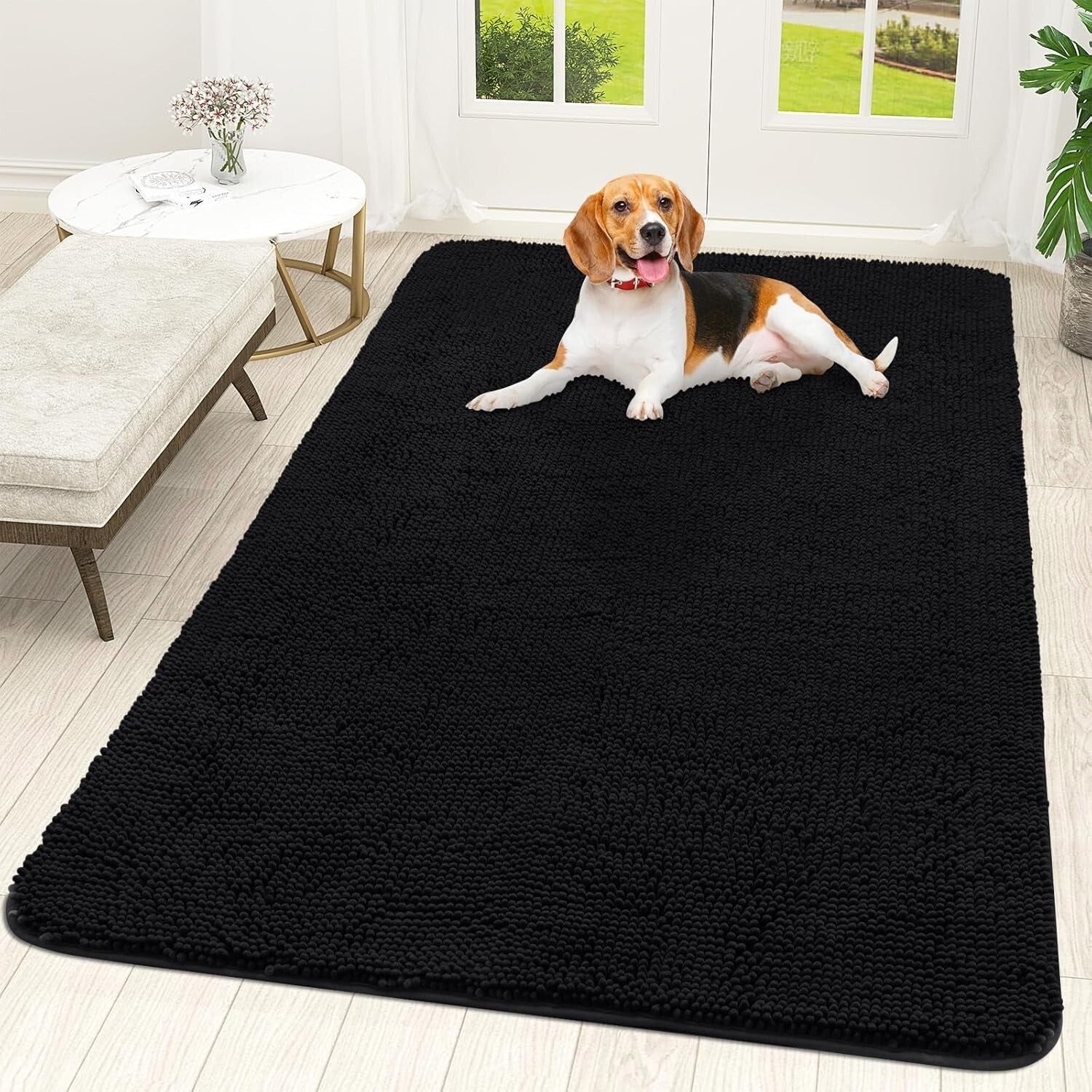 Versatile Absorbent Dog Mat 59x35 - Stylish Indoor Entryway Solution