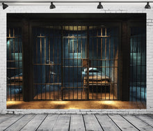 Load image into Gallery viewer, 10x8ft Jail Cell Backdrop - Upgraded Polyester Photo Background for Events