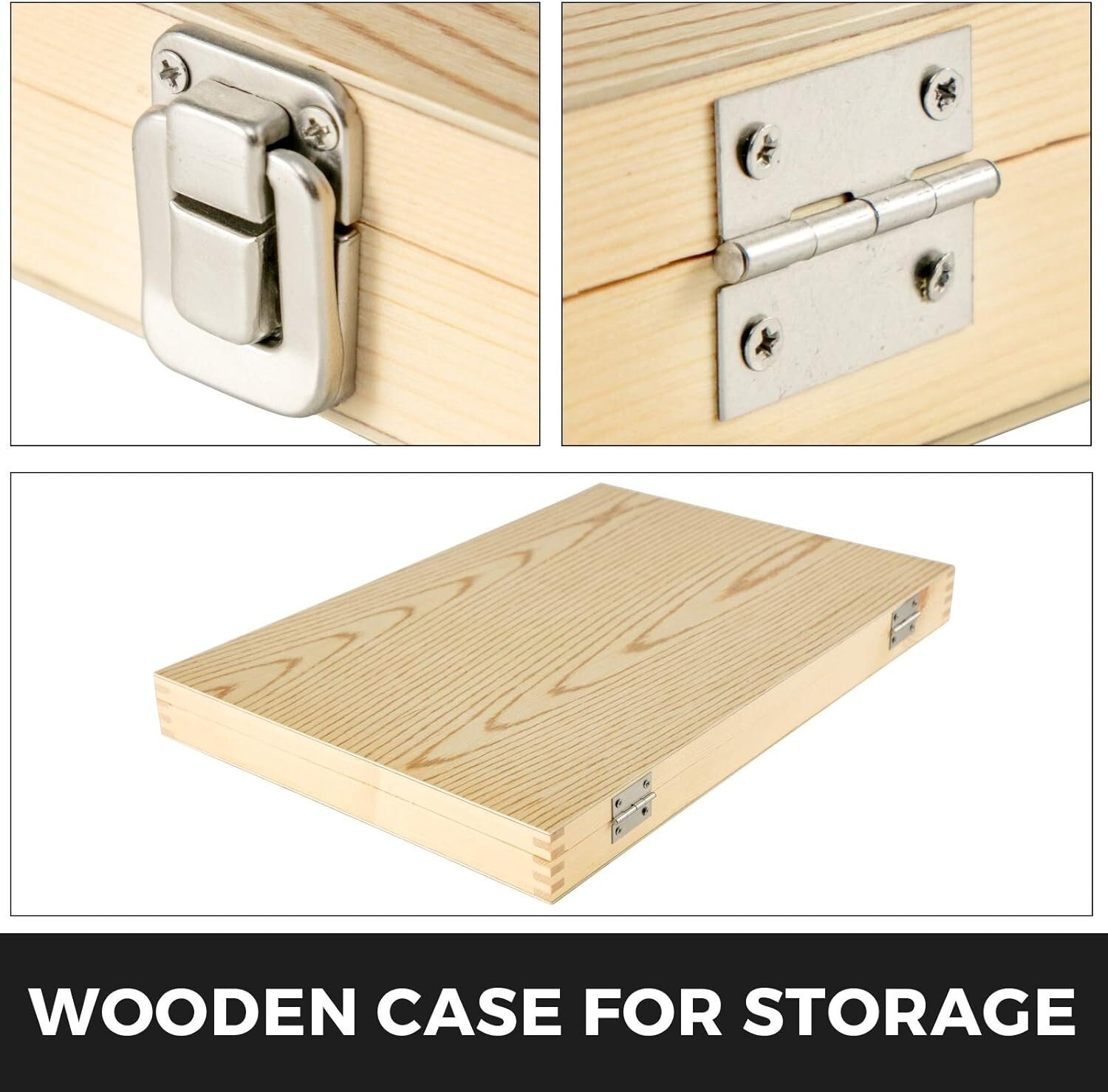 8-Piece HSS Steel Wood Lathe Chisel Set with Eucalyptus Handles in Wooden Case