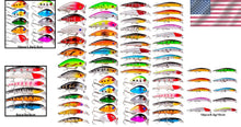 Load image into Gallery viewer, Versatile 56-Piece Fishing Lure Collection - Perfect for Freshwater &amp; Saltwater