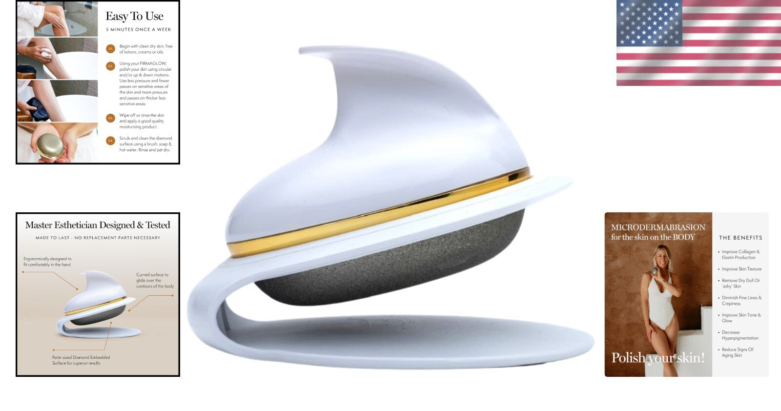 FIRMAGLOW Anti-Aging Body Microdermabrasion Device - Diamond Exfoliation Tool