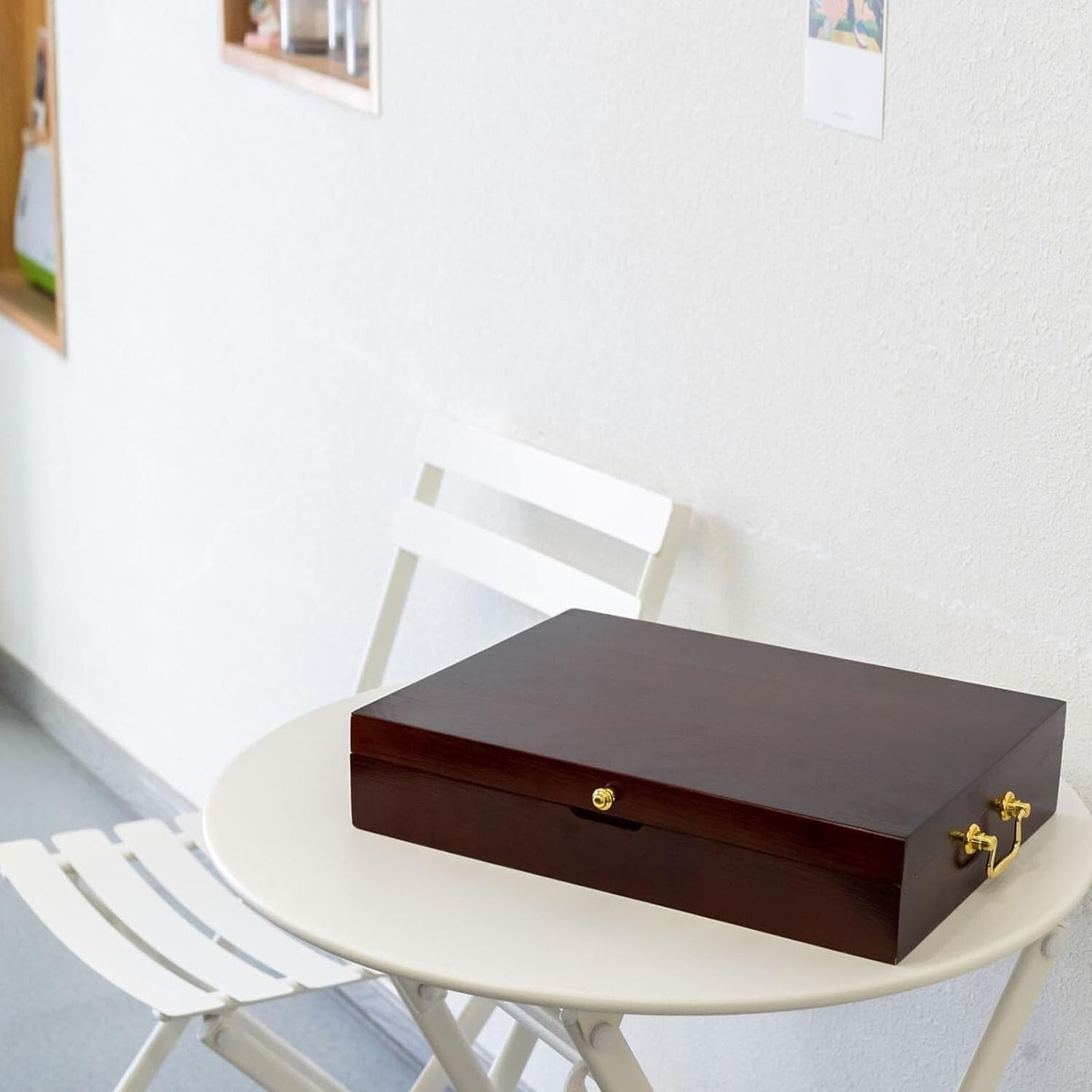 Chic Silverware Box with Carry Handle - Perfect Flatware Chest for Any Occasion