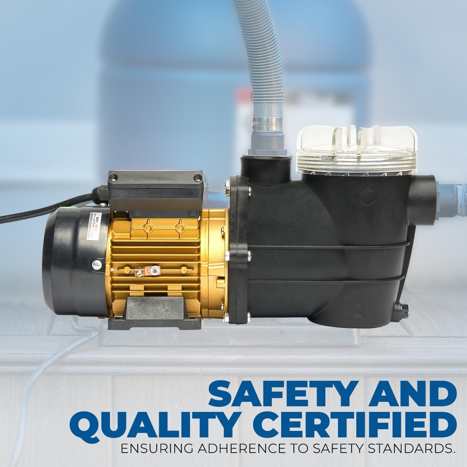 Crystal-Clear Water Guaranteed! 3/4 HP Self-Priming Swimming Pool Pump 2400 GPH