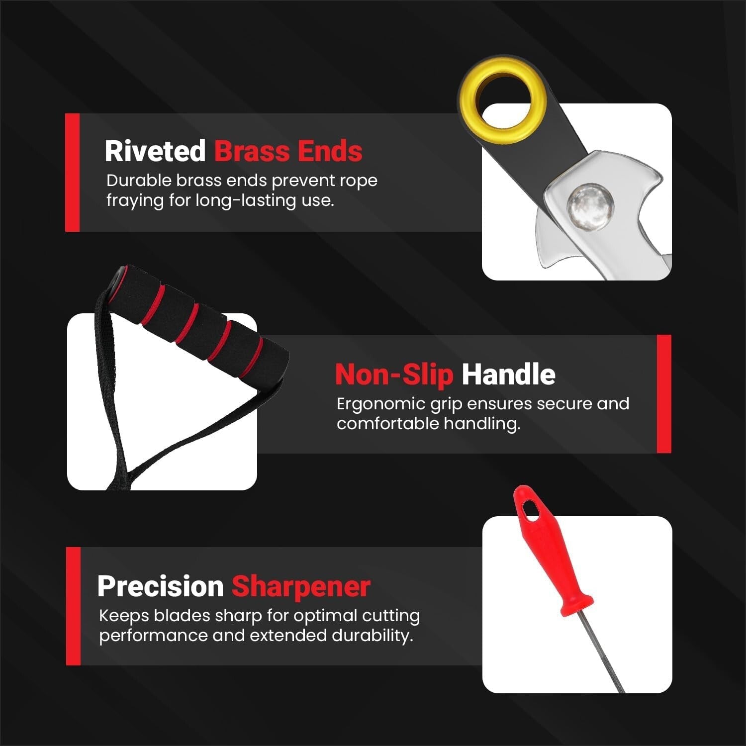 48" High Limb Rope Saw - Effortless Tree Cutting with Dual-Sided Sharp Blade