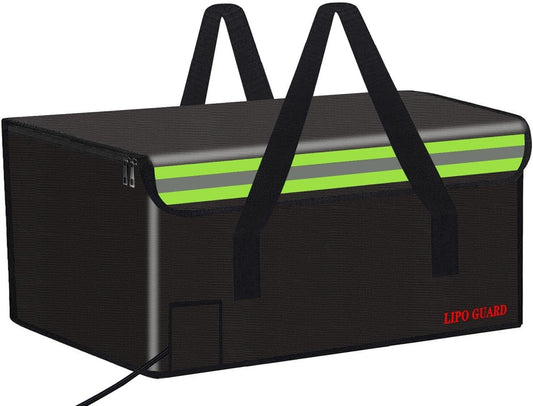 Fireproof Lipo Battery Storage Bag 19.7"x13.8"x11.8" - Safe Charging Pouch