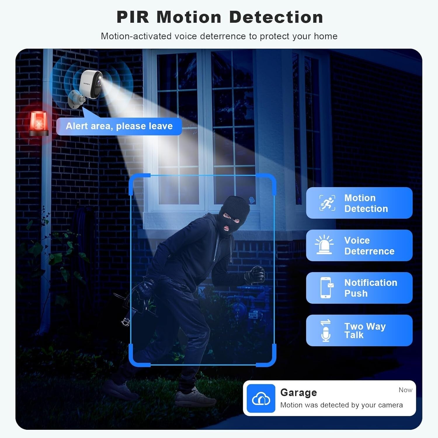 AI-Powered 2K Outdoor Security Cameras with Rechargeable Battery & Night Vision