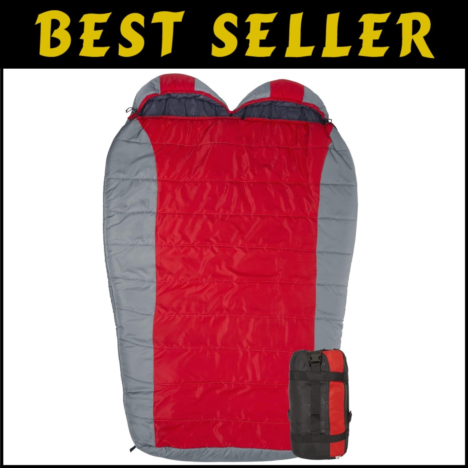 Two-Person Mummy Sleeping Bag - Warm Weather Camping, Backpacking & Hiking Gear