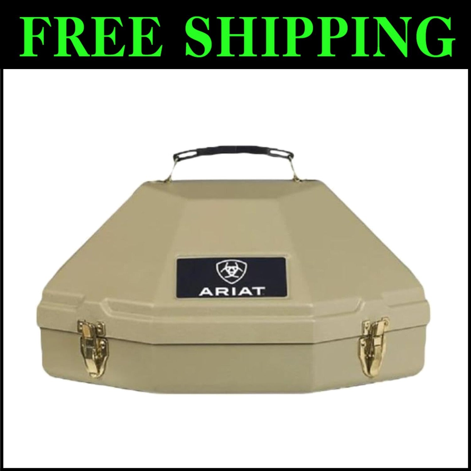 Unisex Tan Protective Hat Can with Flip Latch for Travel - One Size Fits All