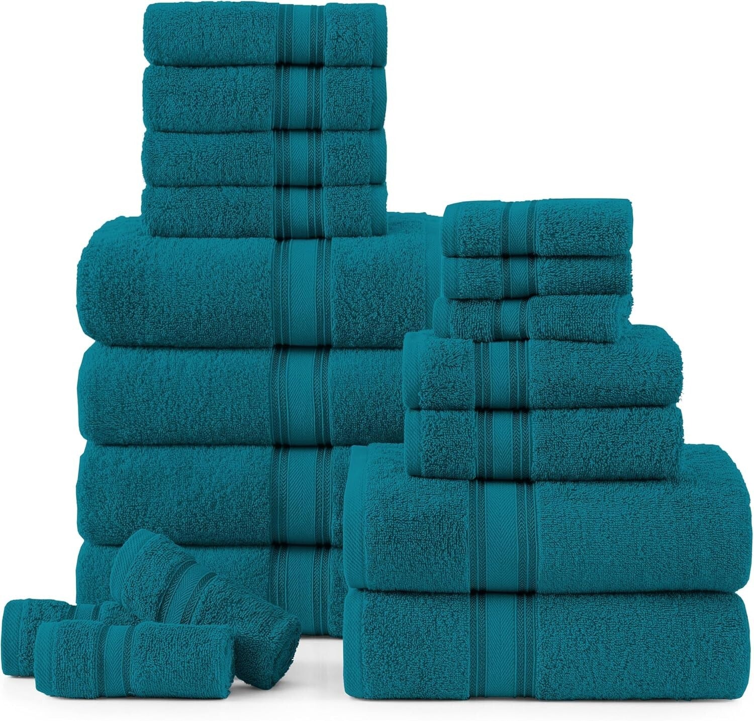 18-Pack Hotel Spa Quality Bath Towels - Super Soft, Fast Drying, Cotton Luxury