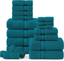 Load image into Gallery viewer, 18-Pack Hotel Spa Quality Bath Towels - Super Soft, Fast Drying, Cotton Luxury