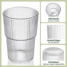 Load image into Gallery viewer, Set of 12 Unbreakable 17oz Ribbed Acrylic Drinking Tumblers - dishwasher safe