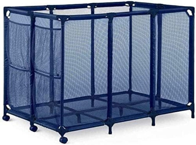 Portable Pool Equipment Organizer with 6 Pockets - Stylish Blue - 30.2" x 47.2"
