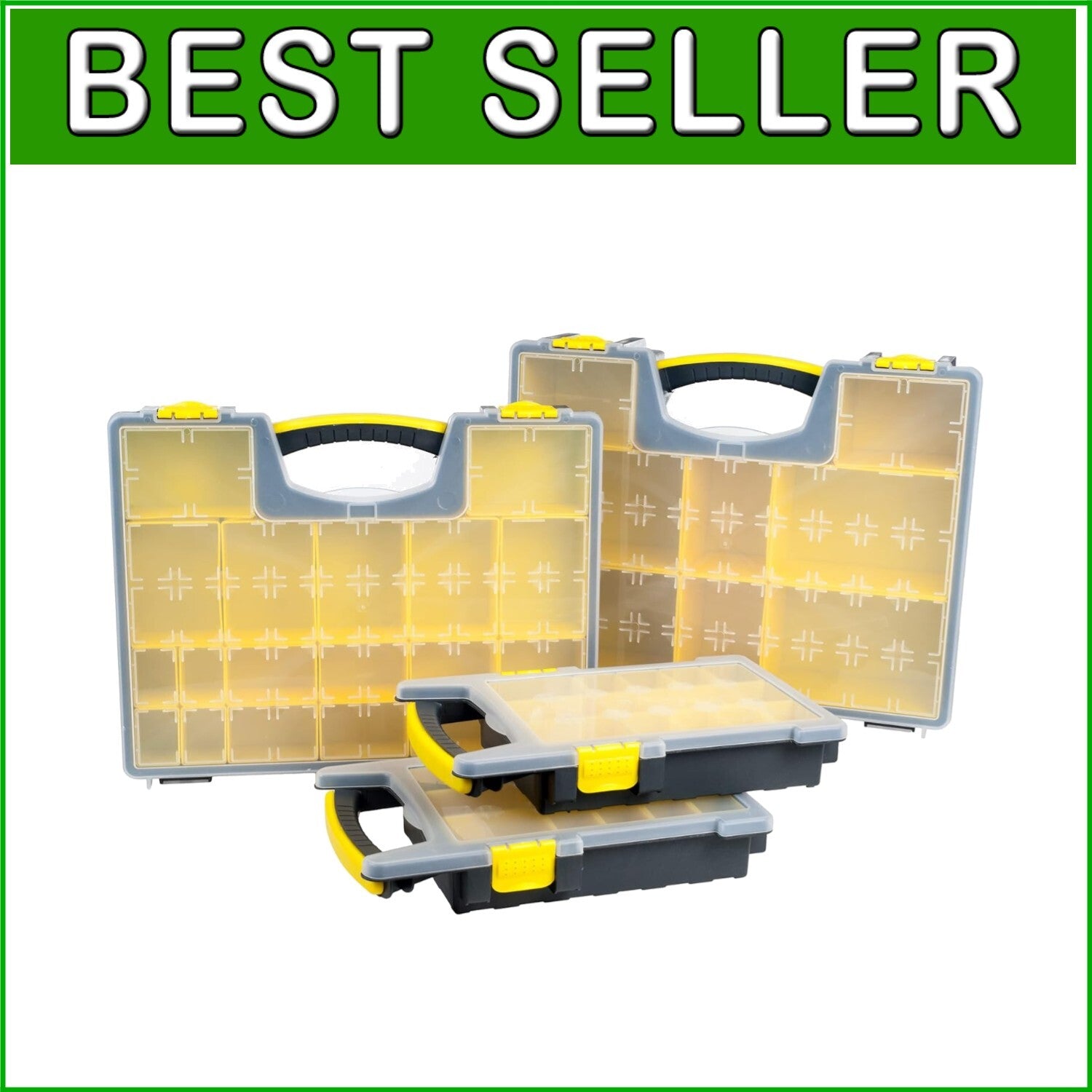 Versatile Portable Storage Box Set of 4 - Ideal for Tools, Crafts & Supplies