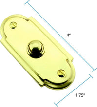 Load image into Gallery viewer, Elegant Lacquered Brass Doorbell Push Button - Vintage Colonial Style, Set of 2