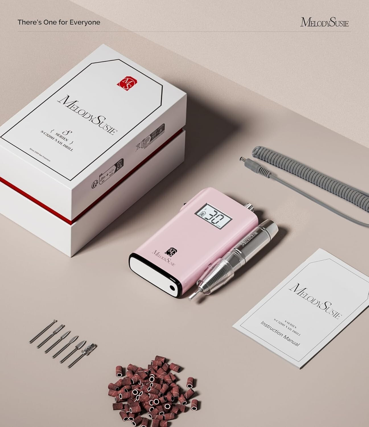 High-Speed Salon Nail Drill - 30,000 RPM with LCD Display & Low Vibration Design