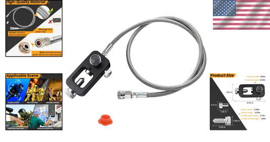 Versatile Paintball & HPA Tank Filling Adapter with Stainless Steel Design