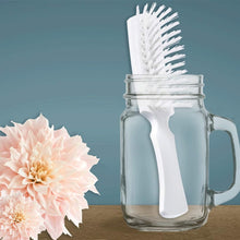 Load image into Gallery viewer, Stylish White Nylon Hairbrush with Durable Handle for Easy, Gentle Grooming
