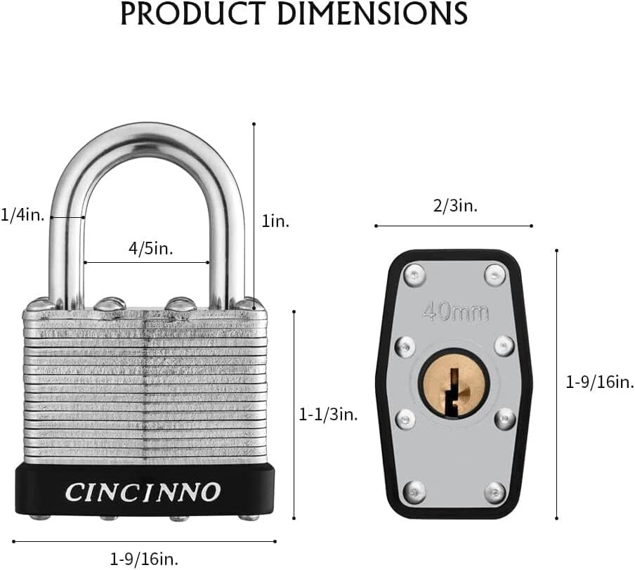 72 Pack Heavy Duty Laminated Padlocks with Keyed Alike Security Solutions