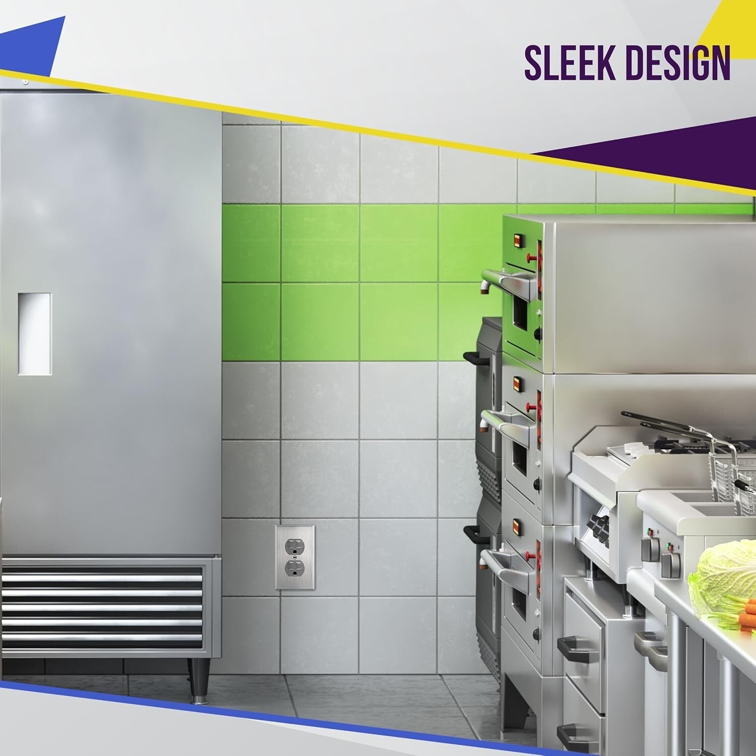 10-Pack Tamper-Resistant Industrial Grade Duplex Outlets, 15A 125V, UL Listed