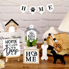 Load image into Gallery viewer, Sturdy Rustic Wooden Tiered Tray Decor with Personalized Dog-Themed Accessories
