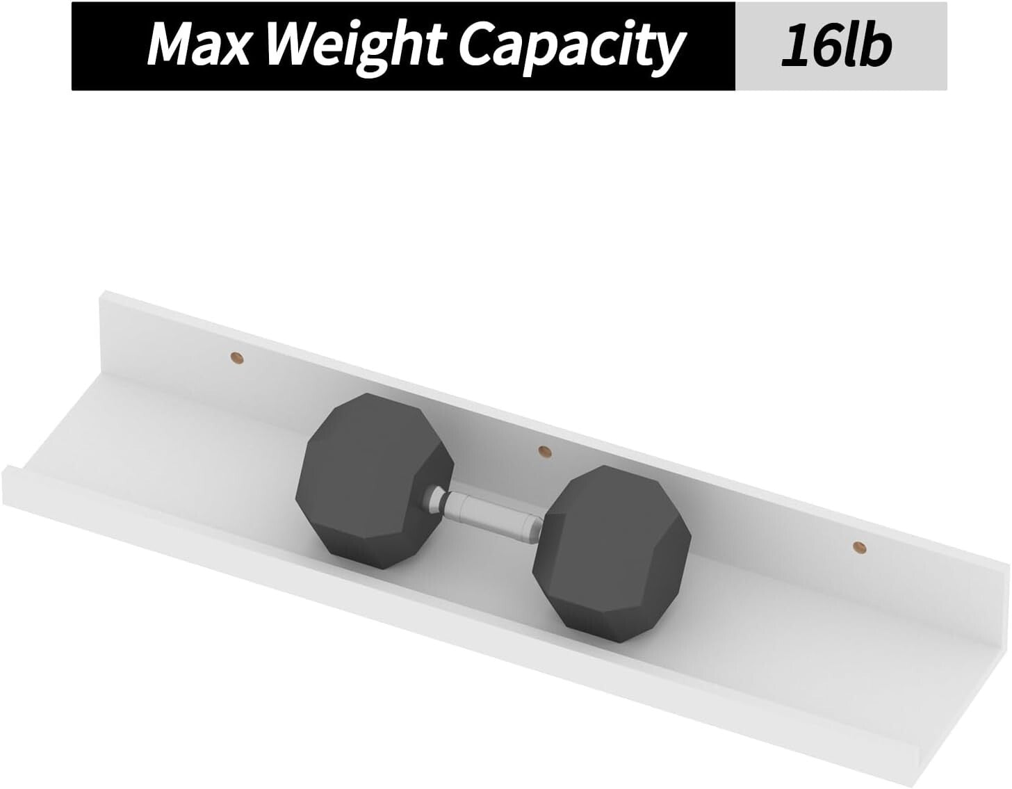 24 Inch Floating Shelves Set of 3 - Versatile Wall-Mounted Storage for Home