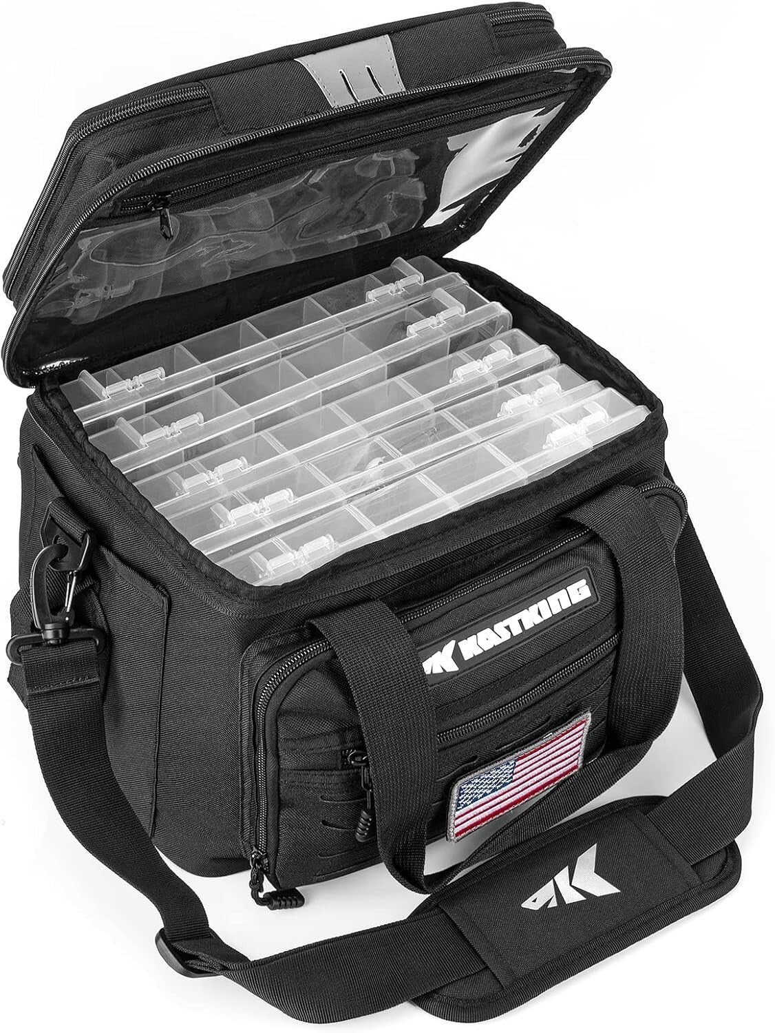 Durable Fishing Tackle Storage Bag - 3600 Size Capacity, Molle Straps Included