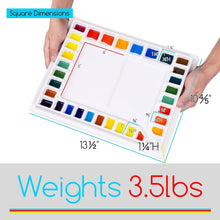 Load image into Gallery viewer, Large 33-Well Ceramic Watercolor Palette with Lid: Ideal for Acrylic Painting