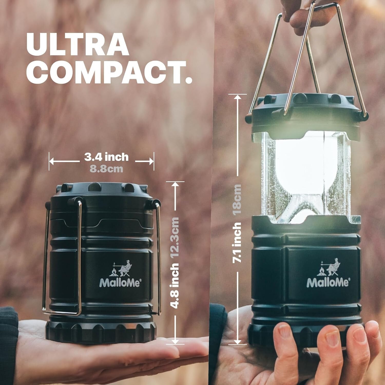 Durable 8-Pack LED Camp Lights - Nature-Inspired Colors for Adventurous Families