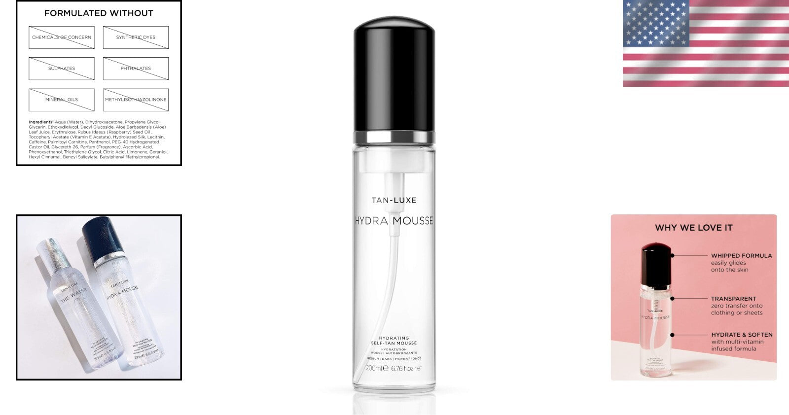 Natural Hydrating Self-Tan Mousse 200ml – Smooth Application, No Pores Clogging