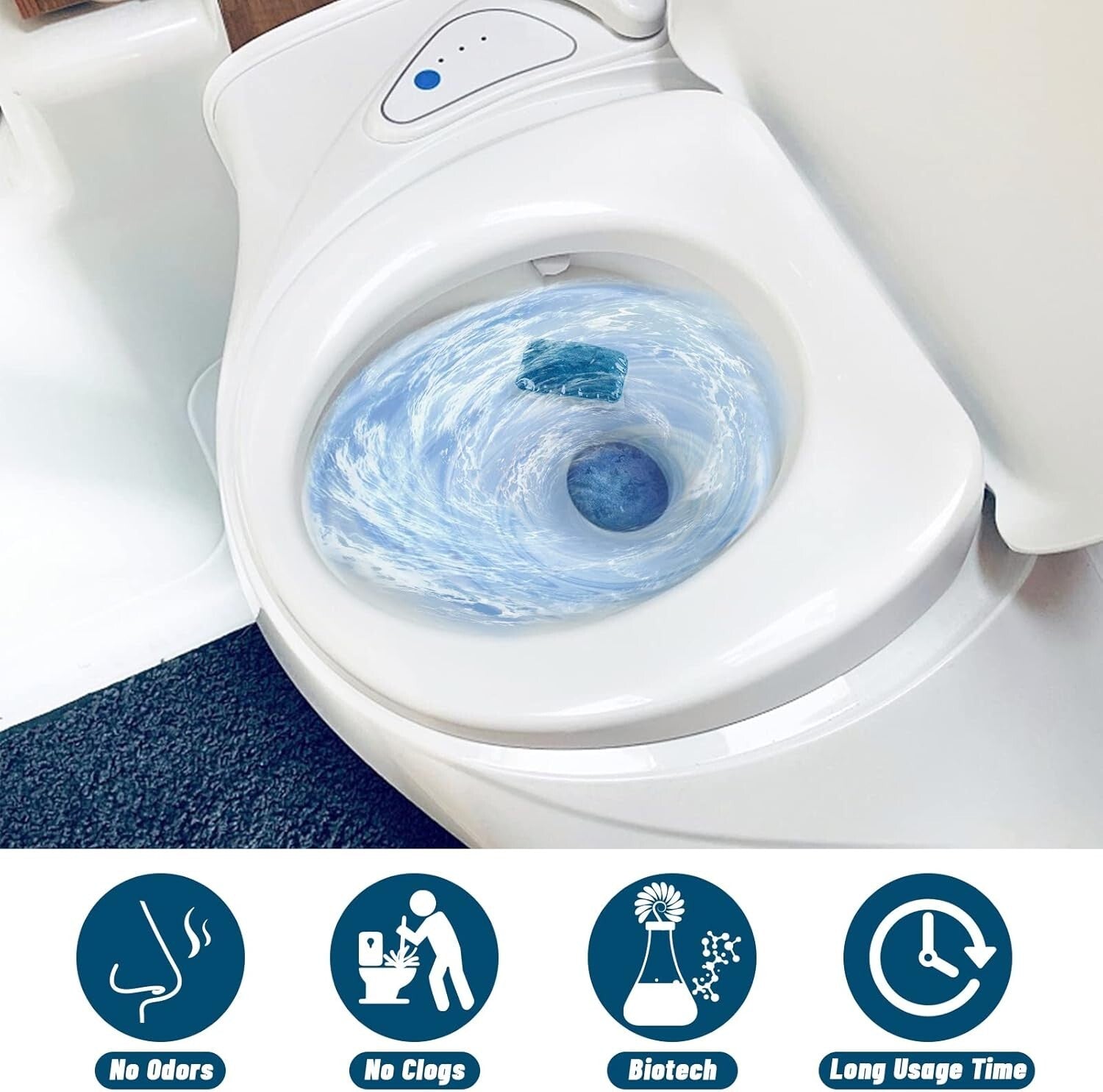 50 Packs RV Black Tank Deodorizer - Biodegradable Treatment for Porta Potties