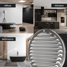 Load image into Gallery viewer, 4" Metal Air Vent Grilles - Durable White Covers - Pack of 5 for Easy Mounting