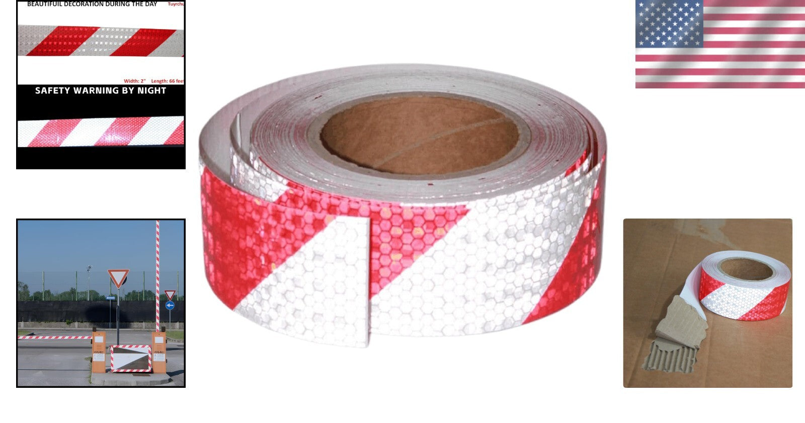 Safety Reflective Tape 2'' x 66ft with Strong Adhesion - Ideal for Outdoor Use