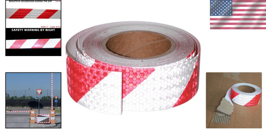 Safety Reflective Tape 2'' x 66ft with Strong Adhesion - Ideal for Outdoor Use