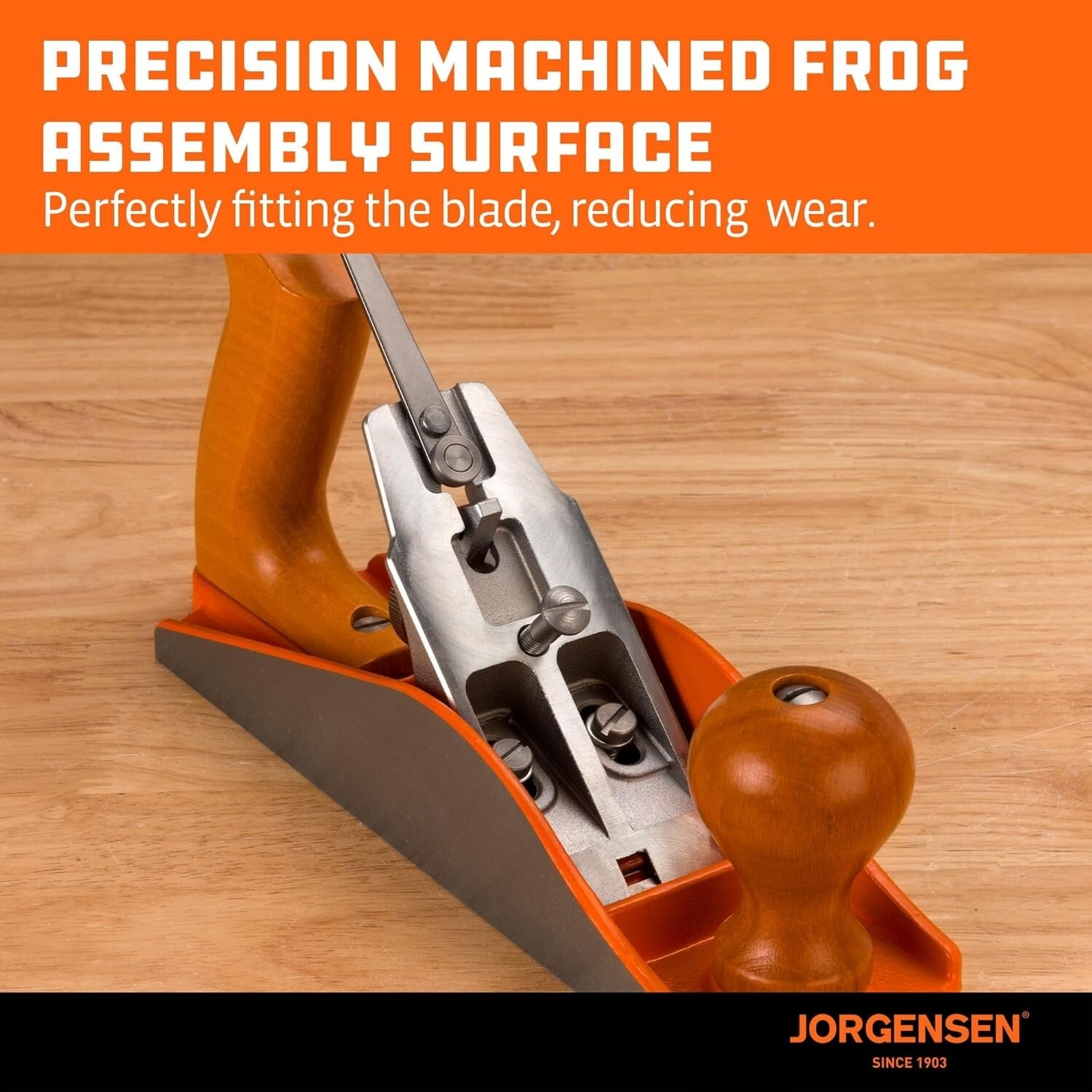 Durable 10-Inch Wood Planer with Adjustable Cutting Depth & Beechwood Handle