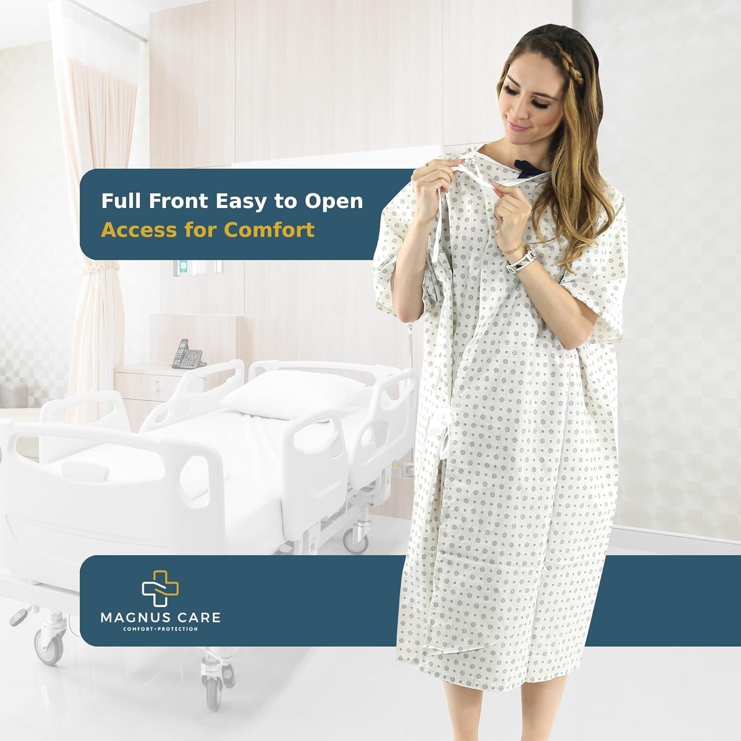 Fashionable Hospital Gowns with Back Tie - Ideal for Labor, Maternity & More