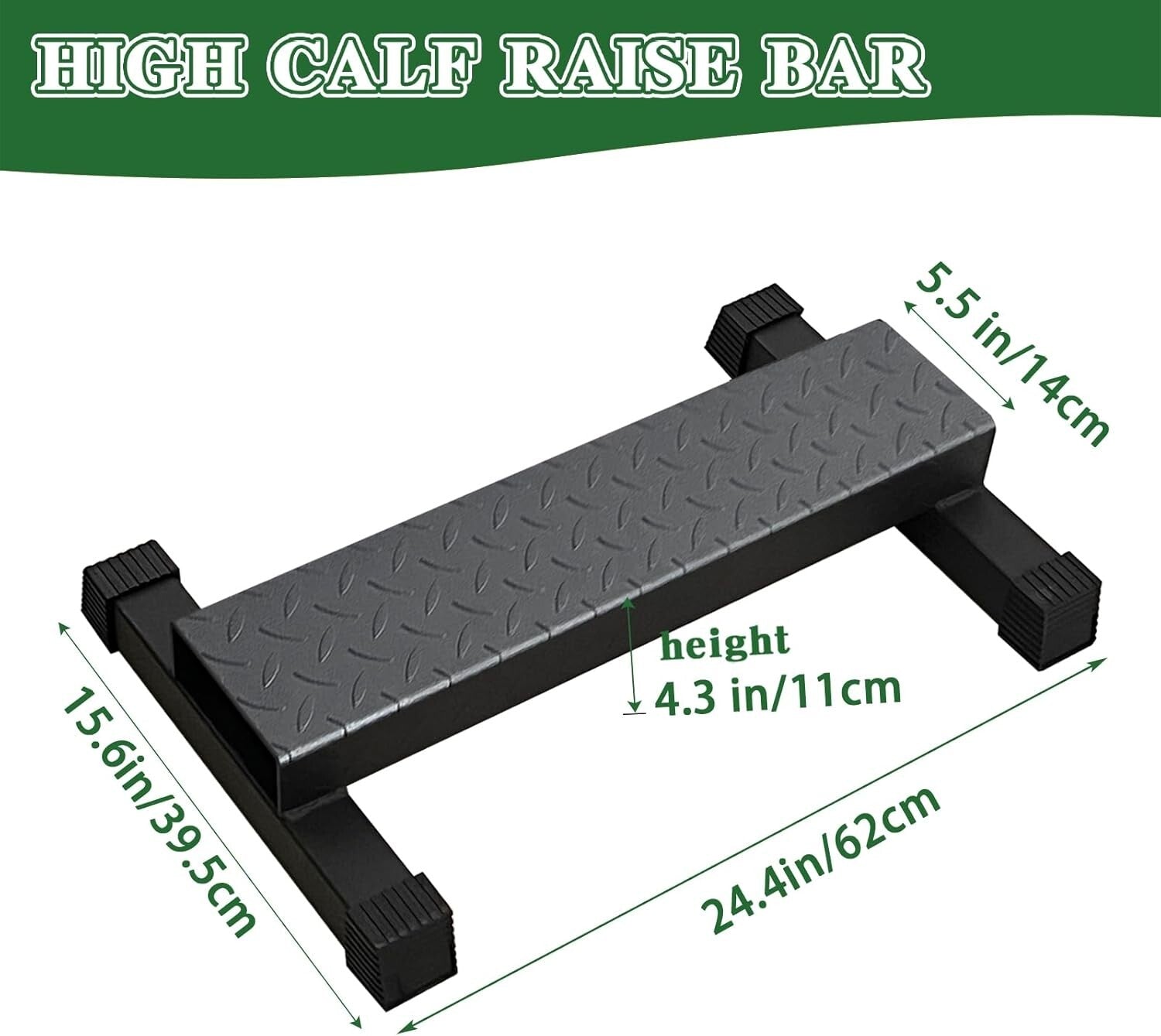 880 lbs Capacity Calf Raise Block with Anti-Slip Surface - Home Gym Essential